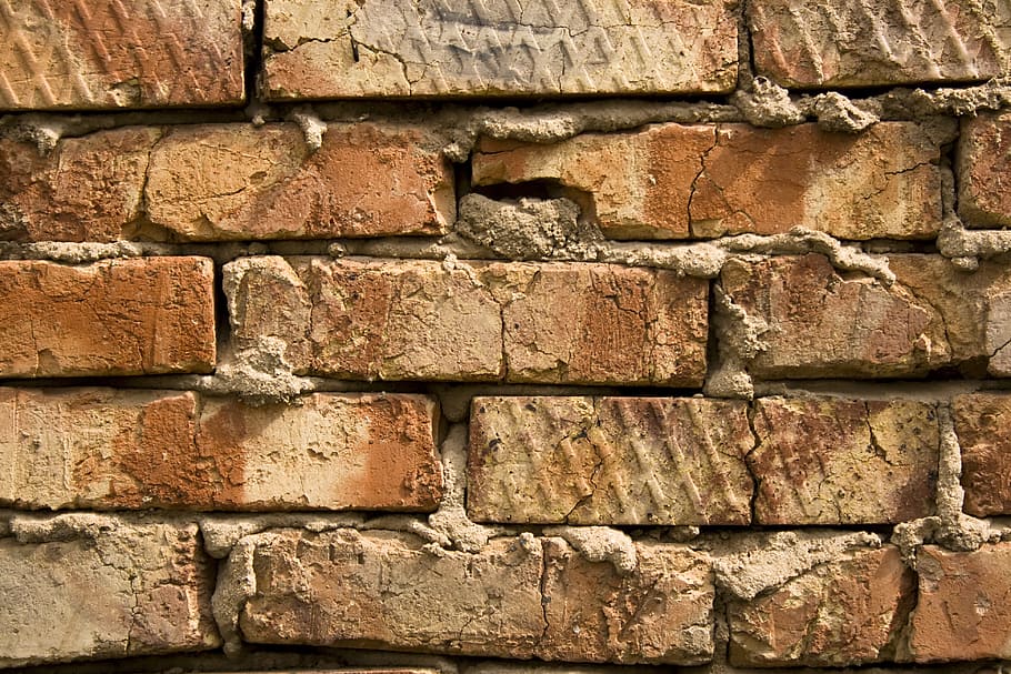 backgrounds, blocks, blotch, bricks, brickwall, brickwork, brown HD wallpaper
