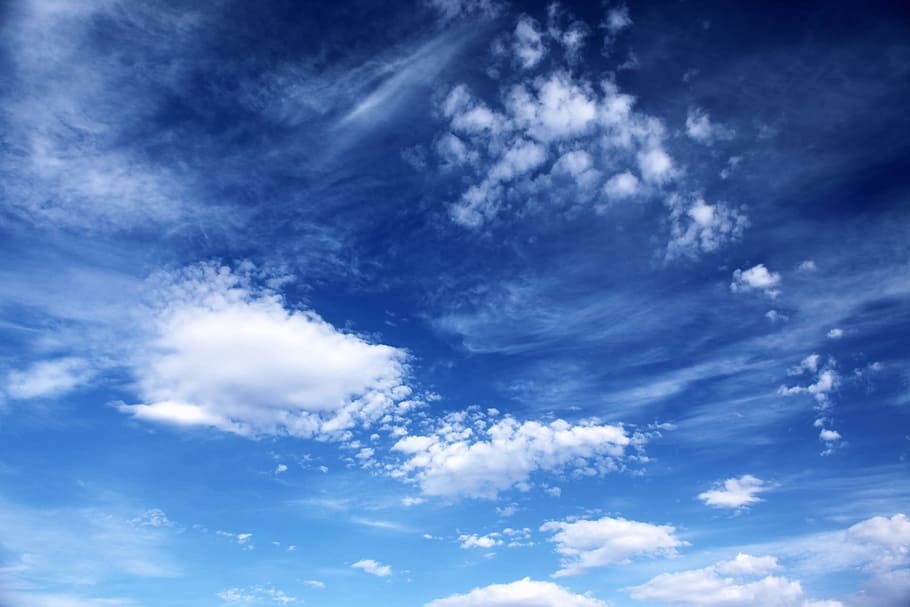 air, atmosphere, background, beautiful, blue, blue-sky, bright, HD wallpaper