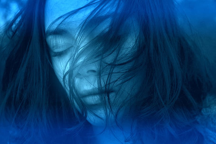 Woman Feeling Blue - Depression - Depressed - Anxiety, alone