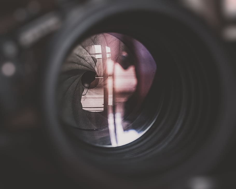 aperture, reflection, lens, glass, hole, grey, camera lens HD wallpaper