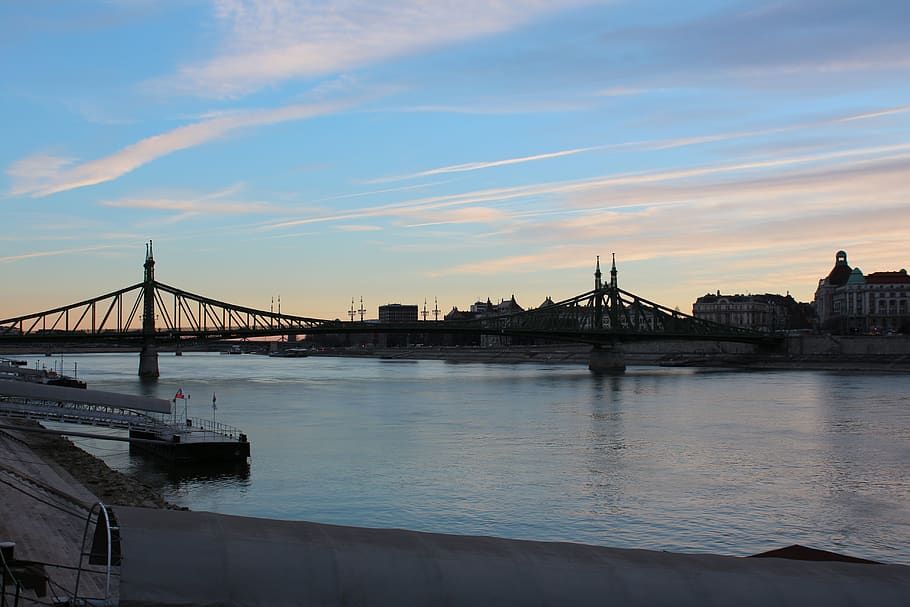 budapest, danube, dusk, river, waterfront, landscape, architecture HD wallpaper