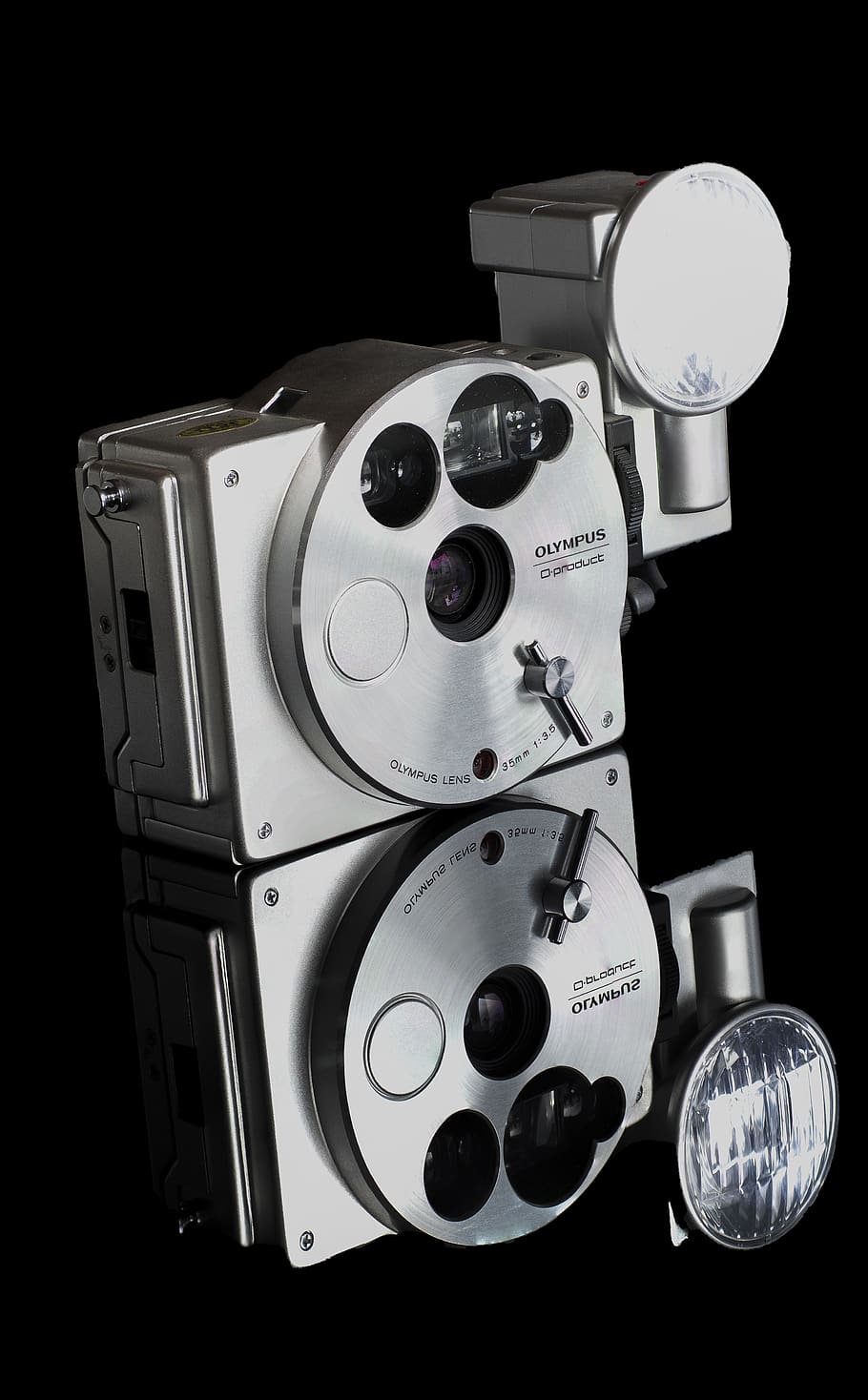 Gray Olympus Video Camcorder, black background, camera, close-up HD wallpaper