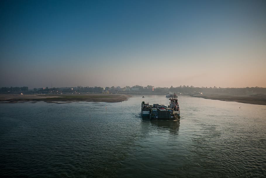 river, bangladesh, boar, boat, landscape, nature, water, travel, HD wallpaper