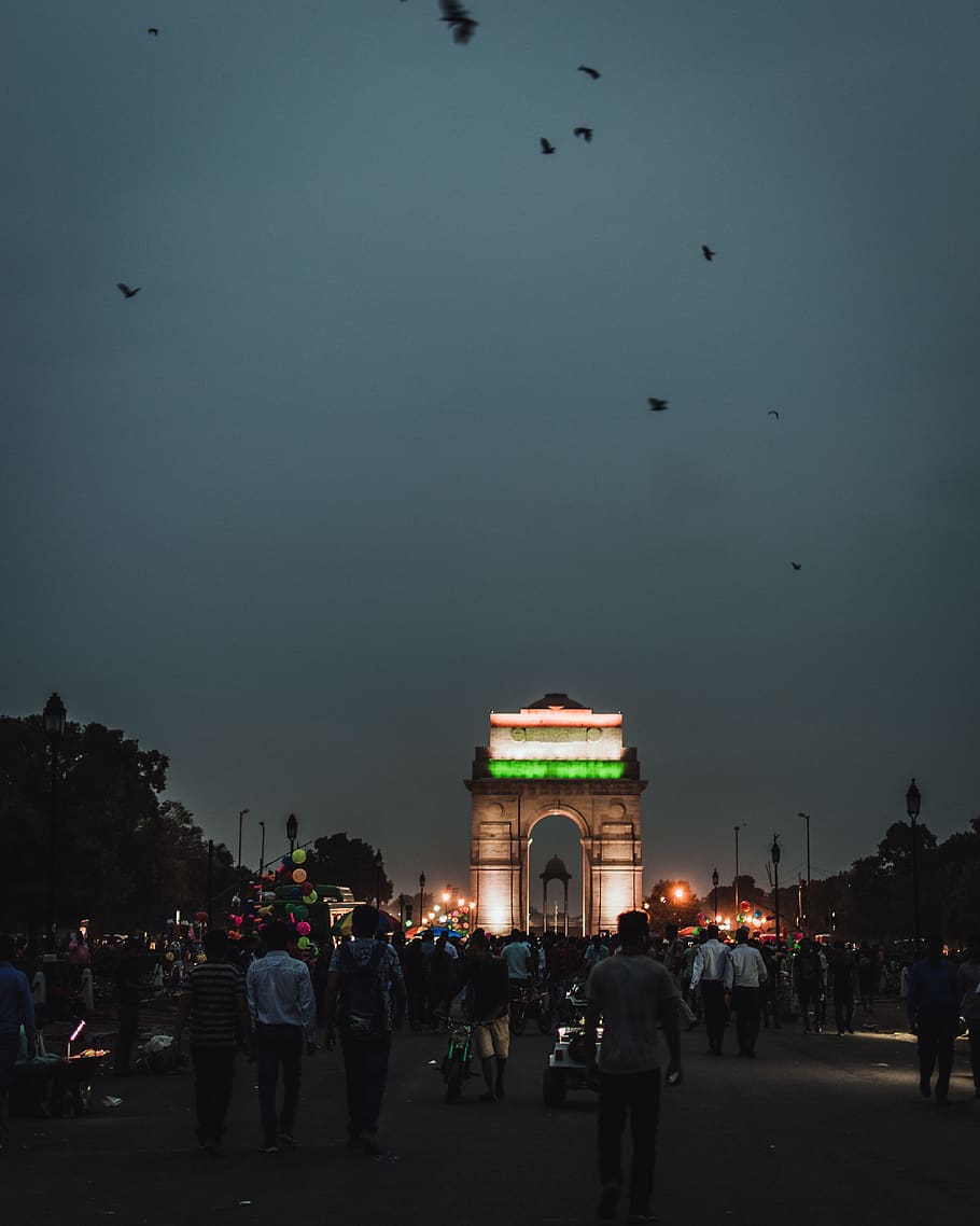 india, new delhi, group of people, crowd, large group of people HD wallpaper