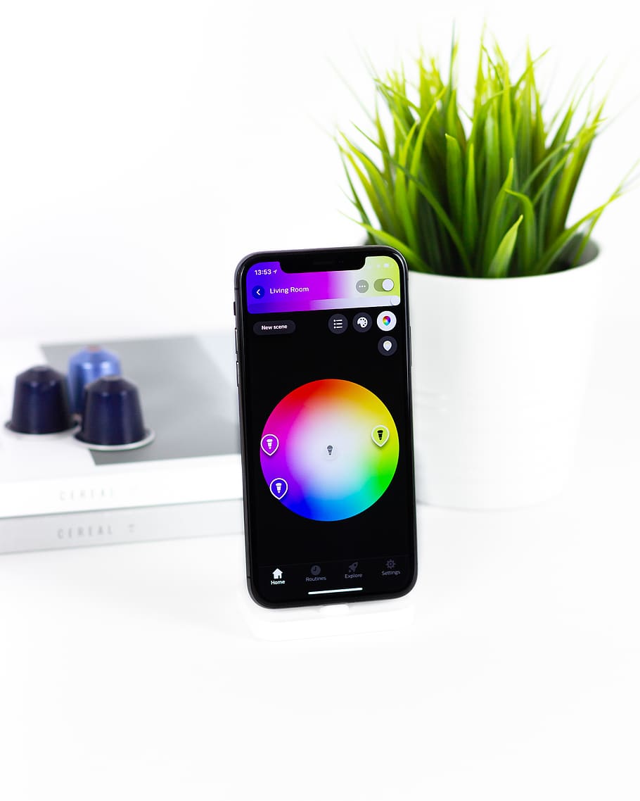 space gray iPhone X displaying camera, electronics, computer HD wallpaper