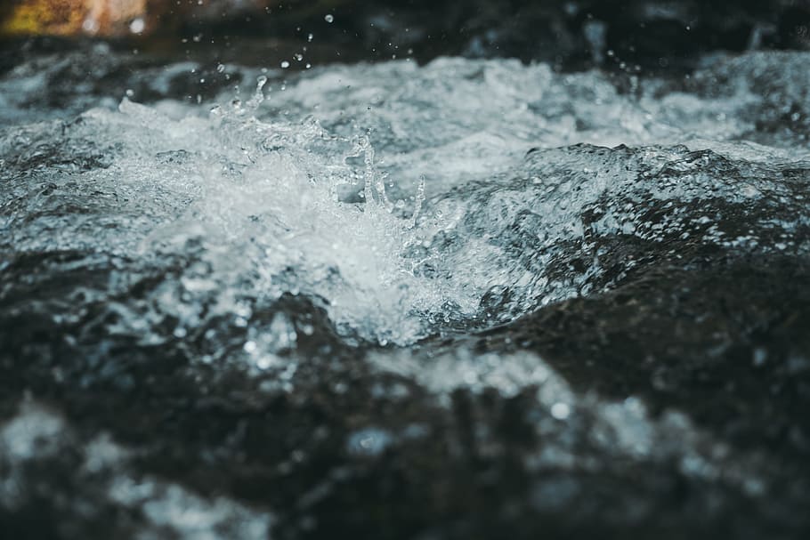 close-up photography of broken ice, splash, water, liquid, surface, HD wallpaper