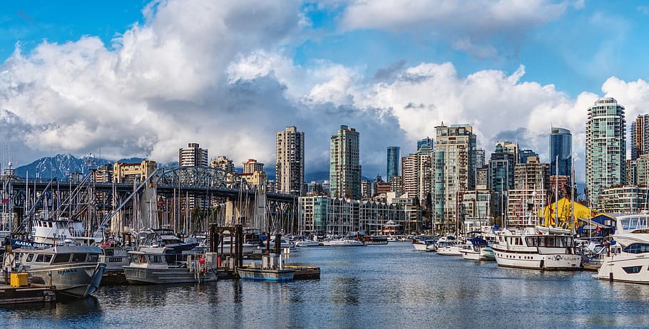 canada, vancouver, granville island, boat, water, photography, HD wallpaper