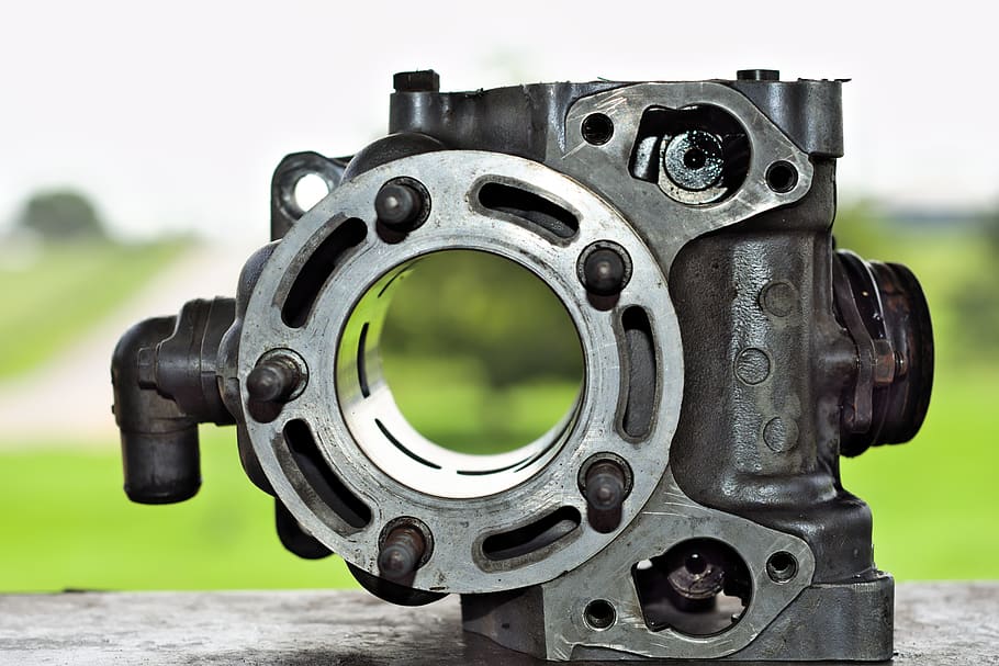 engine, two stroke, cylinder, sleeve, block, technology, industry, HD wallpaper