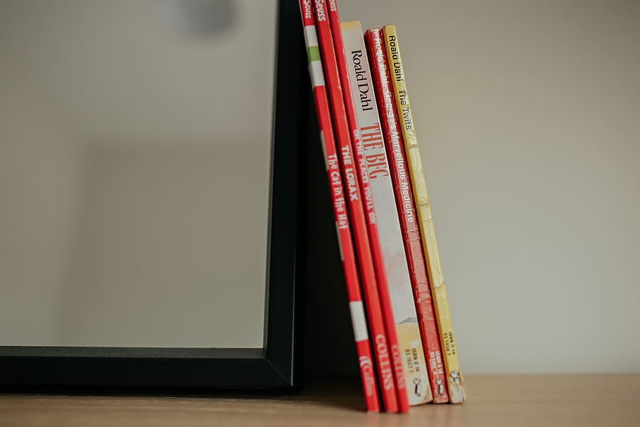 books, indoors, red, publication, still life, education, no people HD wallpaper