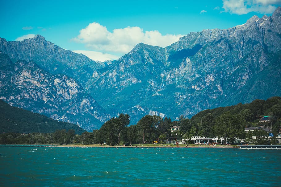 italy, colico, mountain, mountain range, nature, alps, como HD wallpaper