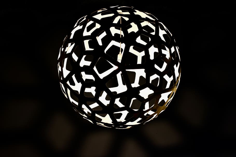 porous light, experimental, abstract, light fixture, shadows HD wallpaper