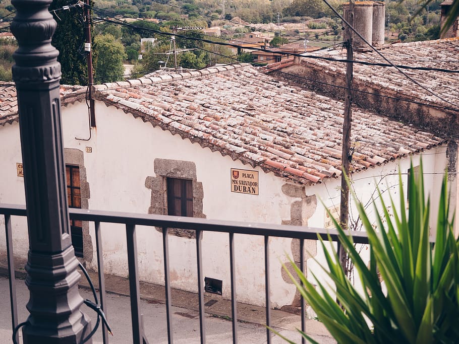 spain, girona, town, architecture, built structure, day, no people HD wallpaper