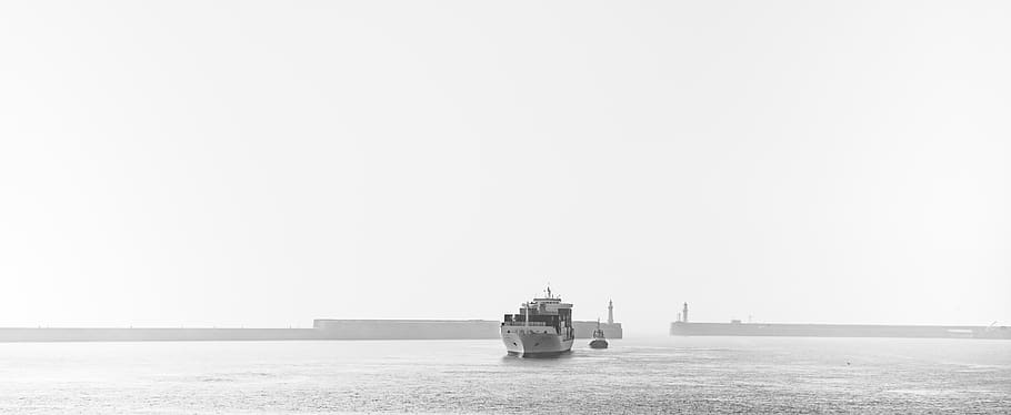 ship on sea, boat, vehicle, transportation, military, cruiser HD wallpaper