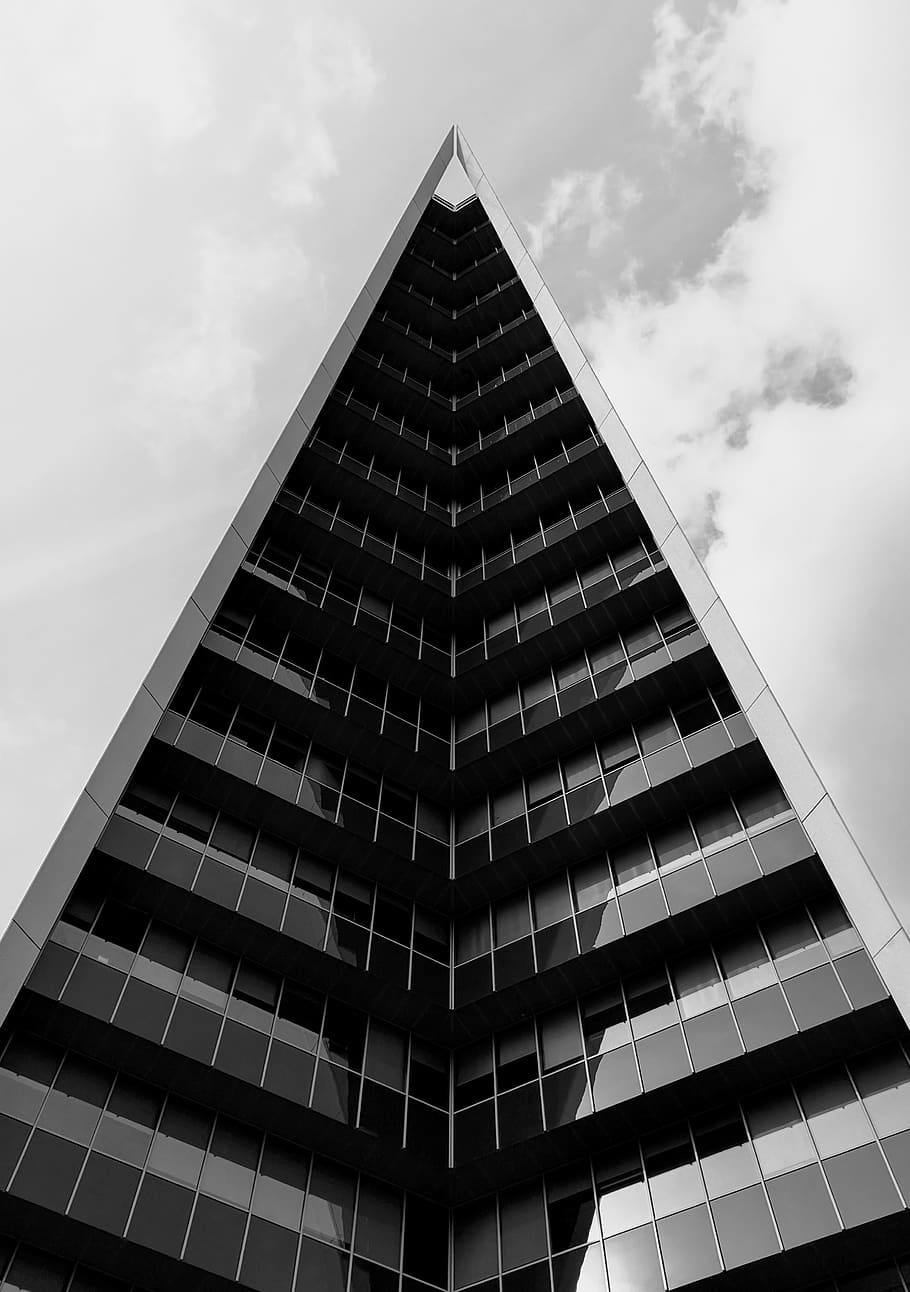 grayscale high-rise building, architecture, built structure, building exterior HD wallpaper