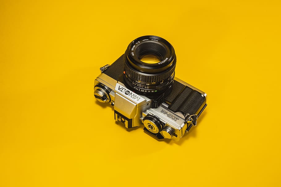 black and gray DSLR camera, electronics, camera lens, machine HD wallpaper