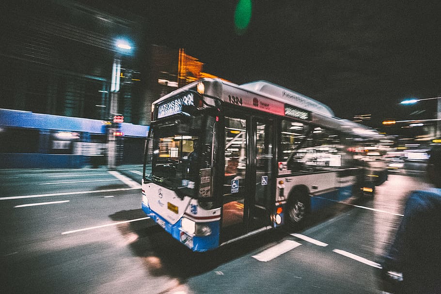 light, panning, bus, city, transportation, architecture, illuminated HD wallpaper