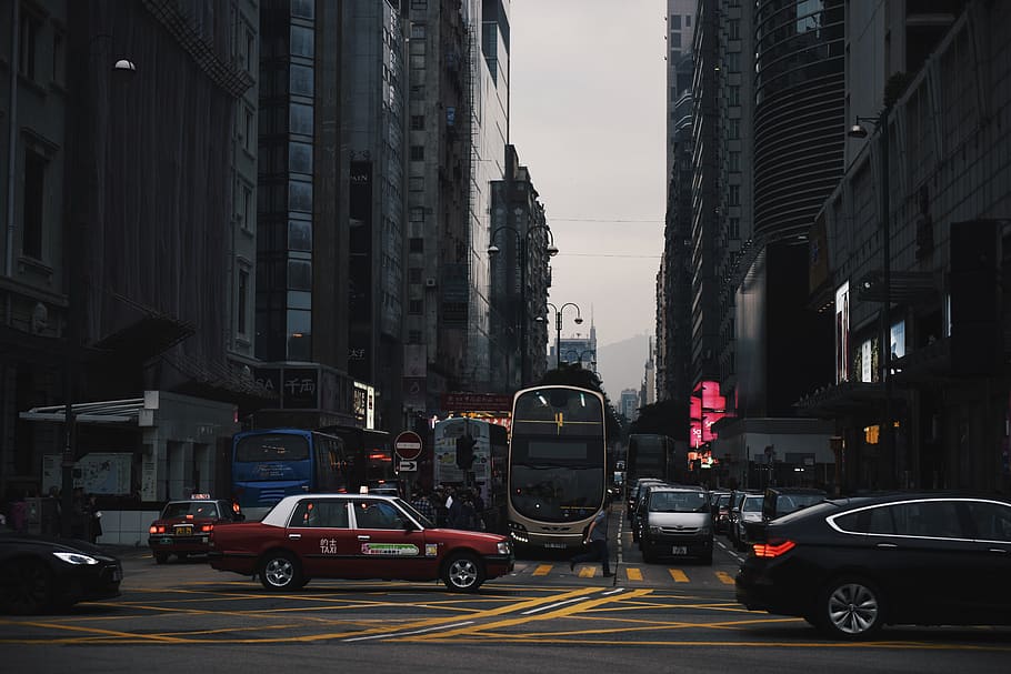 tsim sha tsui, hongkong, city, mode of transportation, building exterior, HD wallpaper