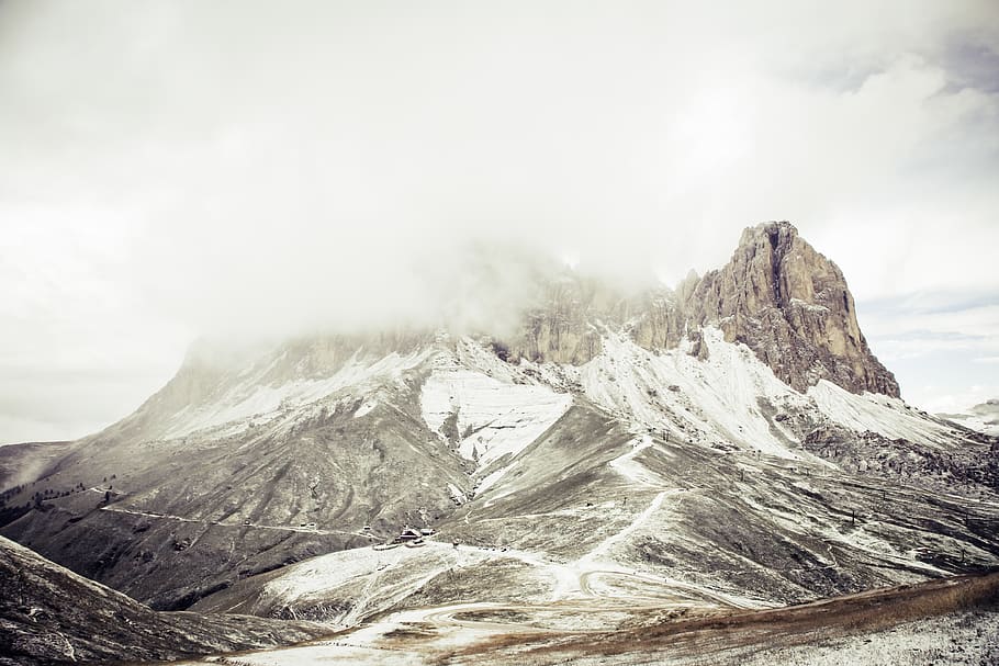 mountain, highland, cloud, sky, summit, ridge, landscape, nature HD wallpaper