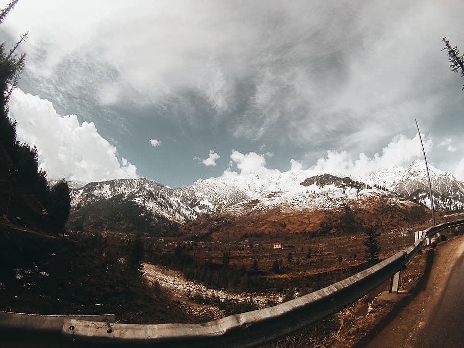 Wide Photography of Mountain, adventure, clouds, cold, daylight HD wallpaper