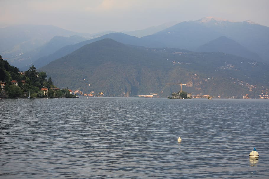 mountain, water, waterfront, vertebrate, scenics - nature, bird HD wallpaper