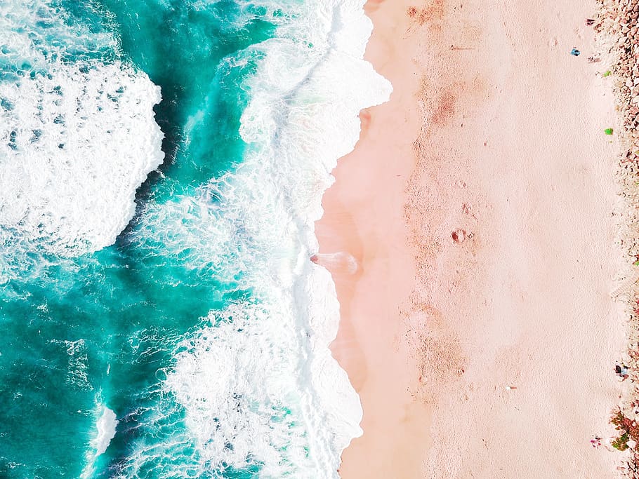 sea, ocean, water, waves, nature, blue, sky, beach, sand, shore HD wallpaper