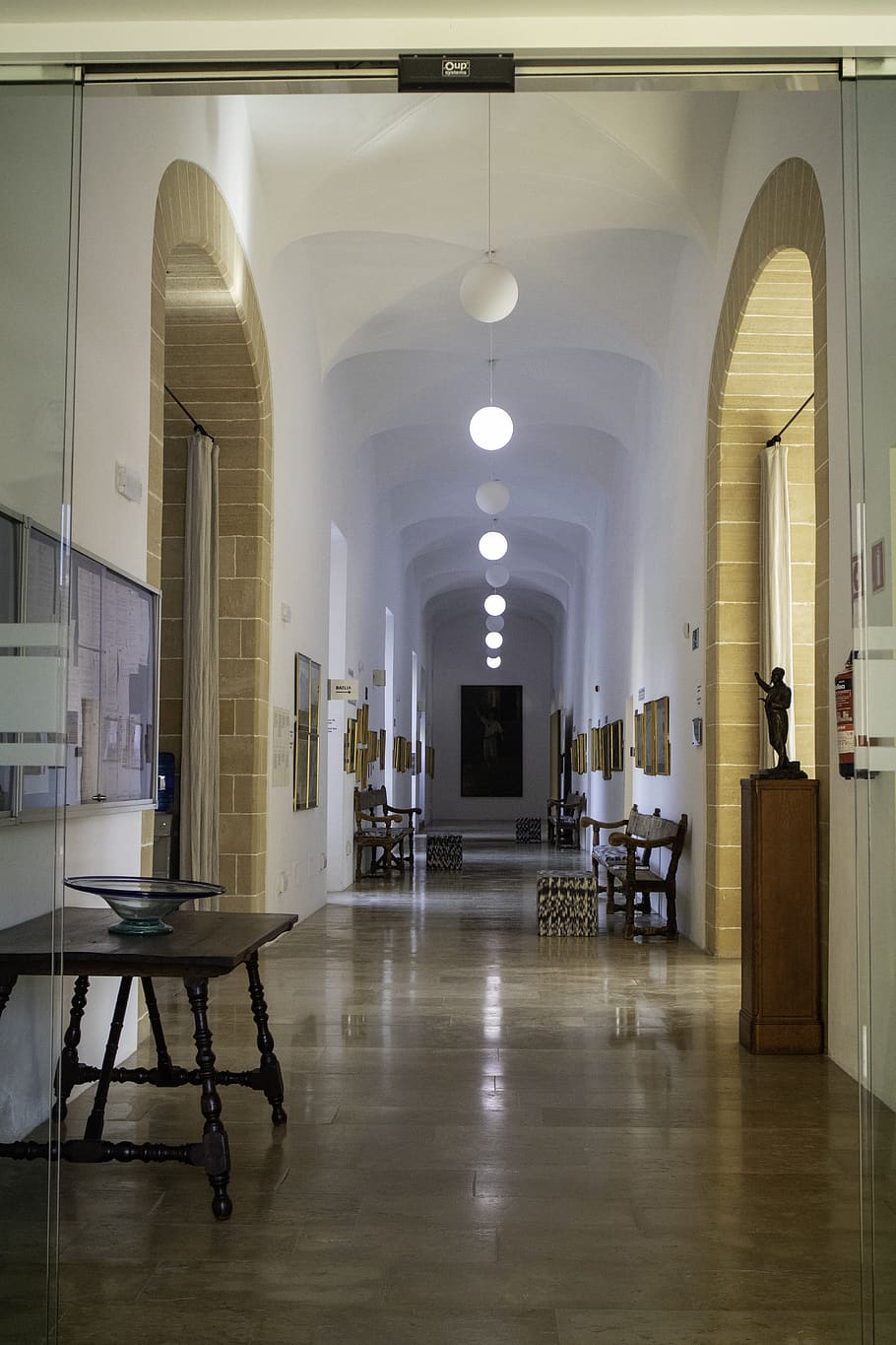 corridor, museum, glass, interior, design, clean, hall, indoor HD wallpaper