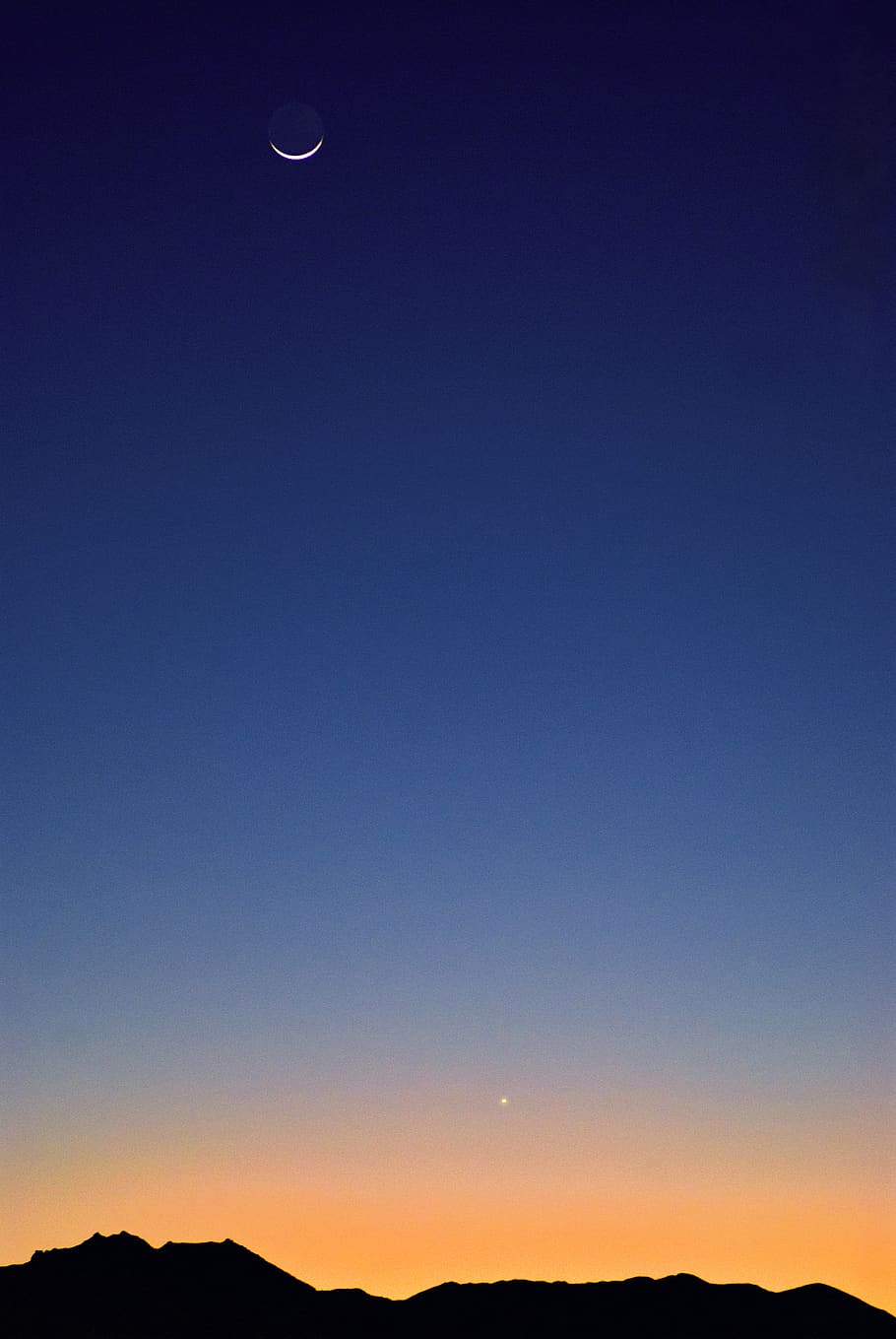 luna, azul, amanecer, sky, beauty in nature, scenics - nature, HD wallpaper
