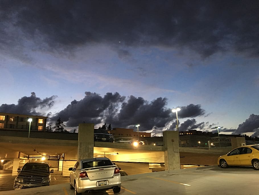 united states, redmond, sky, clouds, light, cars, motor vehicle HD wallpaper