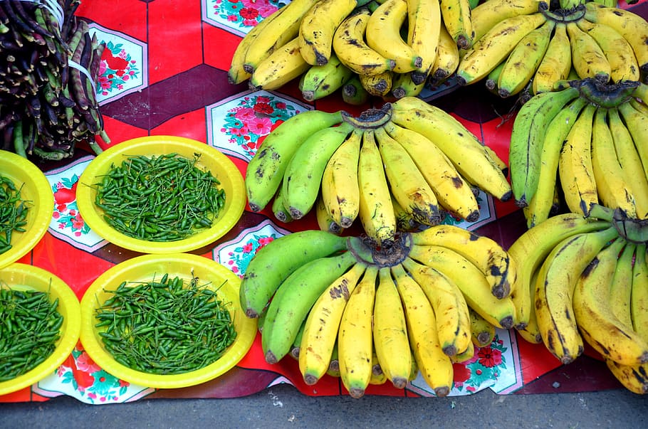 market, bananas, healthy eating, food and drink, wellbeing HD wallpaper