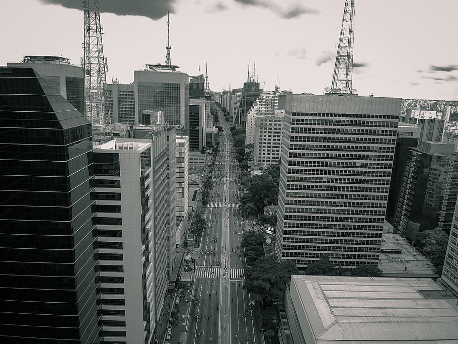 road, intersection, urban, outdoors, city, nature, landscape HD wallpaper