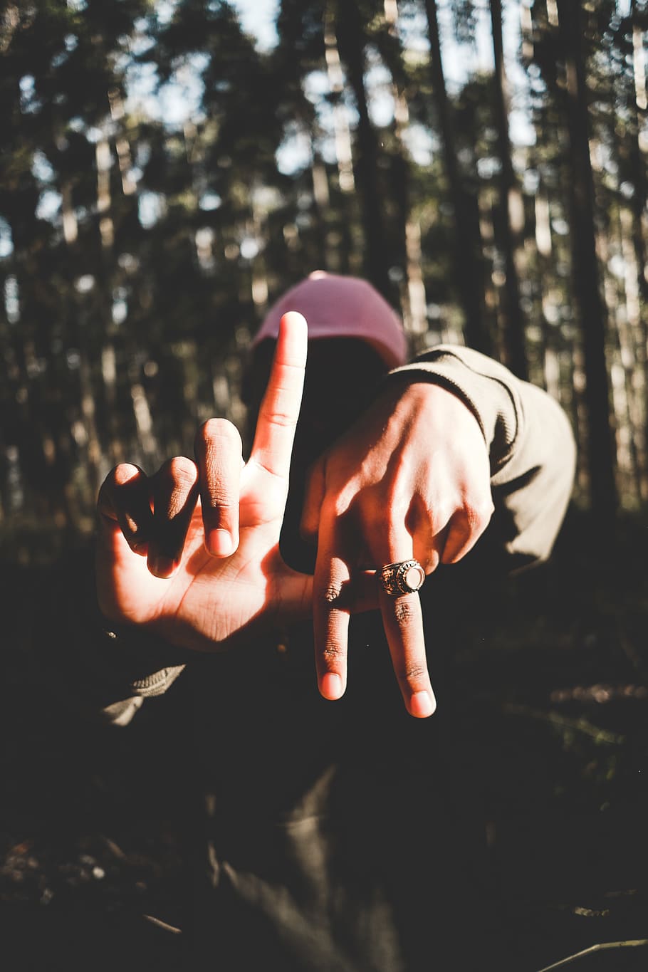 la, gang signs, hand signs, hands, sun, backlit, rapper, gorest, HD wallpaper