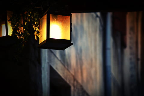 lamp, light, old lamp, night, vintage, warm, indoors, window HD wallpaper