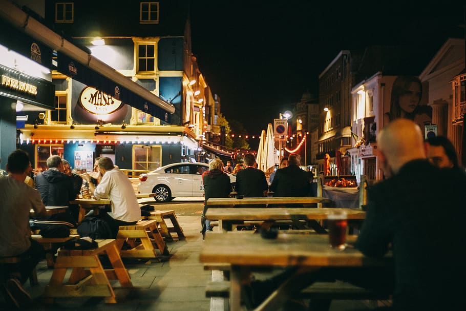 united kingdom, brighton, night, pub, city, bar, nightlife HD wallpaper