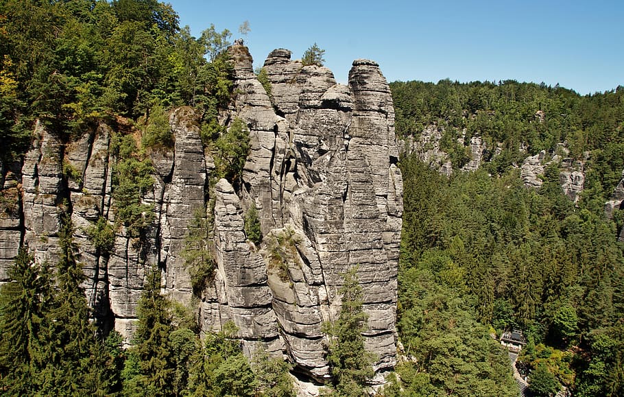 sandstone, rocks, services, tourism, germany, panorama, saxon HD wallpaper