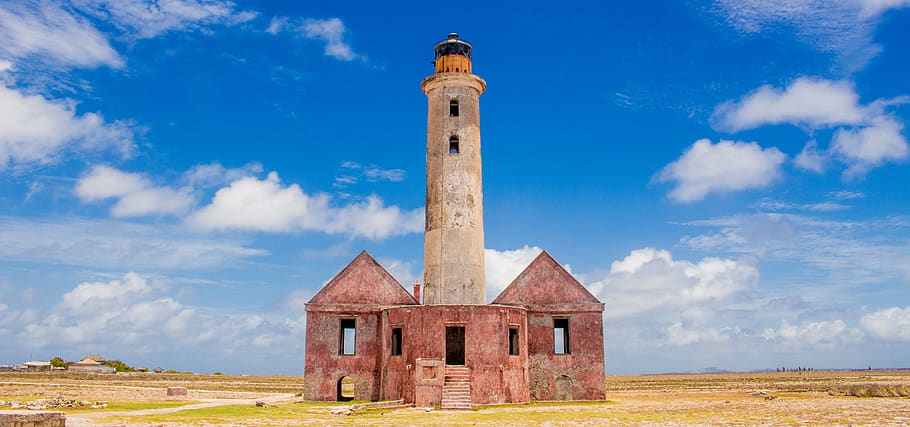 brown lighthouse photo, beacon, architecture, building, tower HD wallpaper