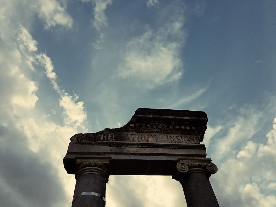 italy, catania, sky, the past, history, cloud - sky, low angle view HD wallpaper