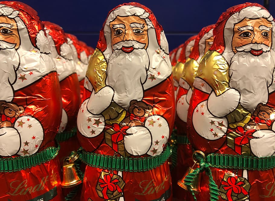 HD wallpaper: santa clauses, chocolate, chocolate santa claus, father