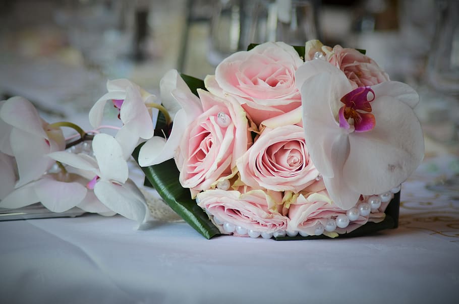 Close Up Photography of Flower Bouquet, beads, beautiful, bloom HD wallpaper