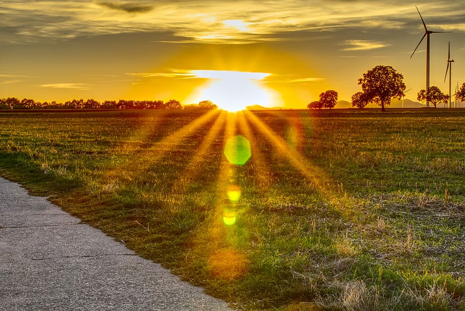 sunset, mood, dusk, sky, abendstimmung, evening, clouds, afterglow HD wallpaper