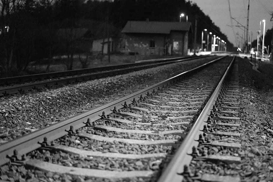 rail, rails, railroad, track, rail transportation, railroad track HD wallpaper
