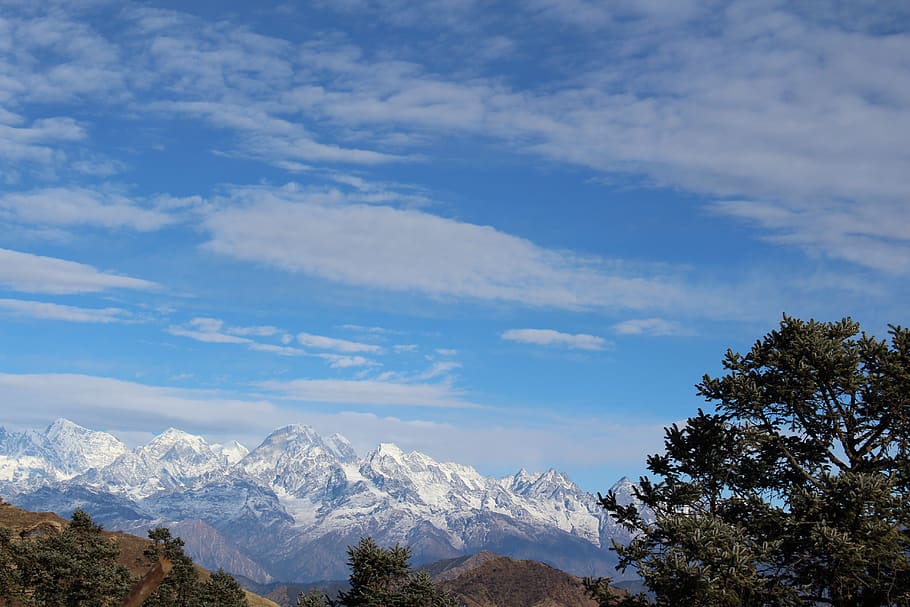 nature, mountain, landscape, sky, outdoors, top, scenic, cloud - sky HD wallpaper