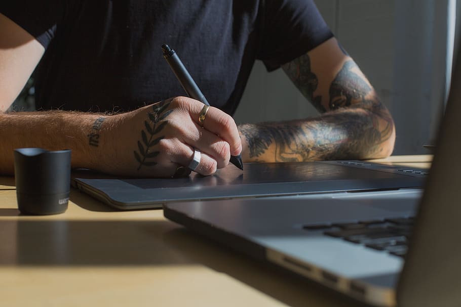 Photo Editing On Tablet Photo, Business, Laptop, Office, Computer HD wallpaper
