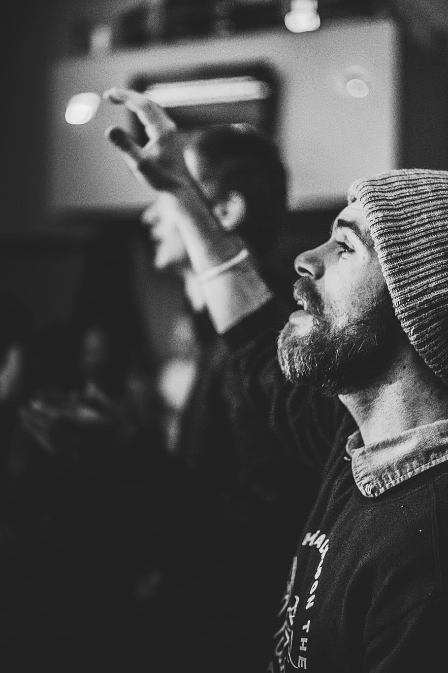 face, human, person, beard, clothing, apparel, cap, beanie HD wallpaper