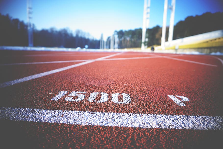 Red Asphalt Road, blur, close-up, empty, field, focus, lane, race HD wallpaper