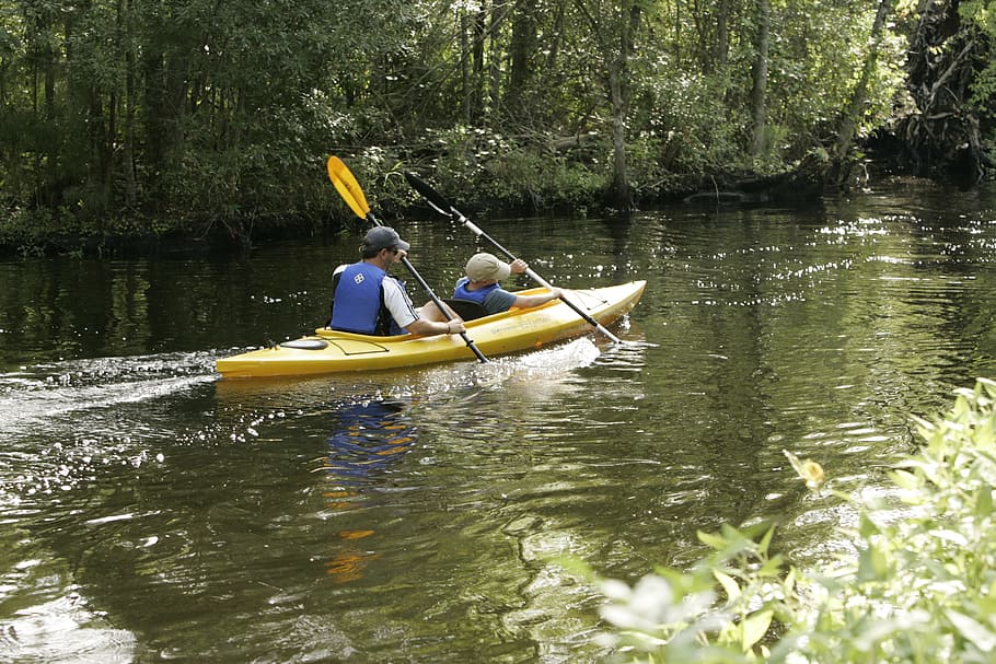 river, water, flow, stream, kayak, kayaking, sport, activity HD wallpaper