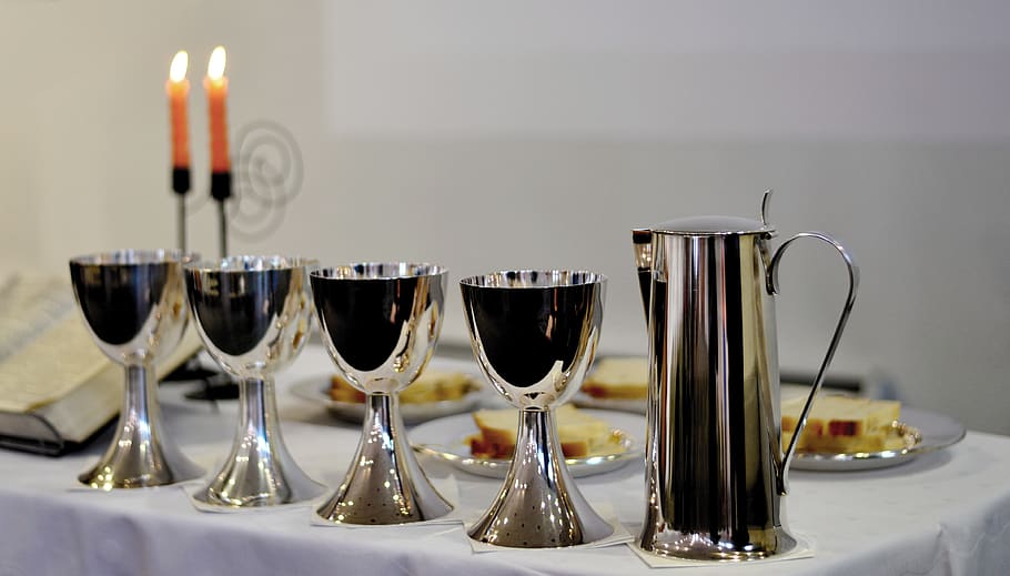 last supper, the bread and wine, the breaking of bread, eucharist chalice, HD wallpaper