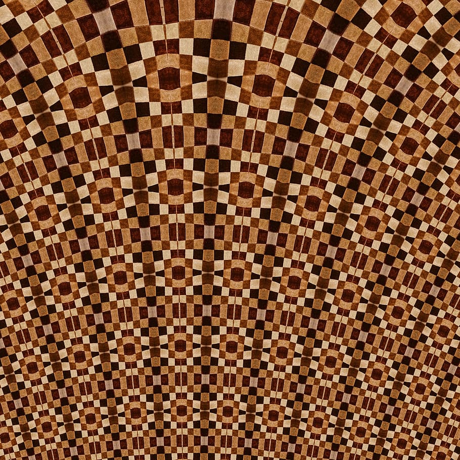 Brown and Beige Checkered Textile, art, artistic, close-up, colors HD wallpaper