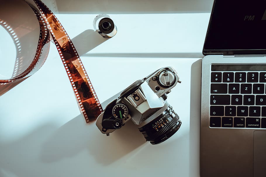 silver DSLR camera, technology, no people, indoors, connection HD wallpaper