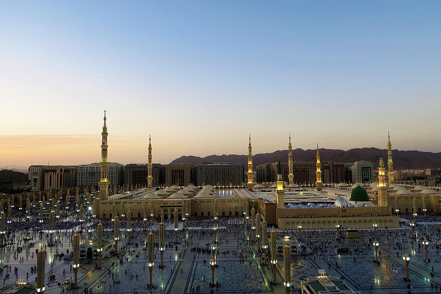 masjid nabawi, cami, islam, religion, architecture, minaret
