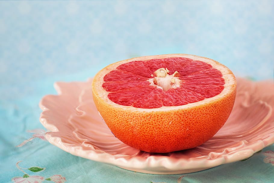 grapefruit, pink, breakfast, citrus, food, sweet, desktop, slice HD wallpaper